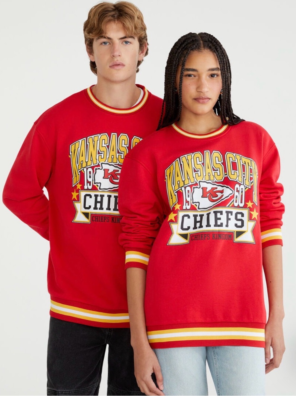 NWT Kansas City Chiefs Kingdom Red NFL Team Apparel Pullover Sweatshirt Size L